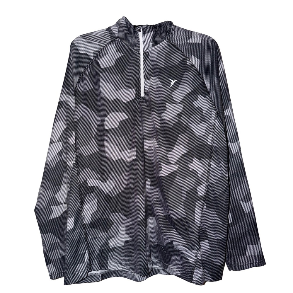 Old Navy Active Mens XL TG Geometric Print Quarter Zip‎ Pullover Shirt